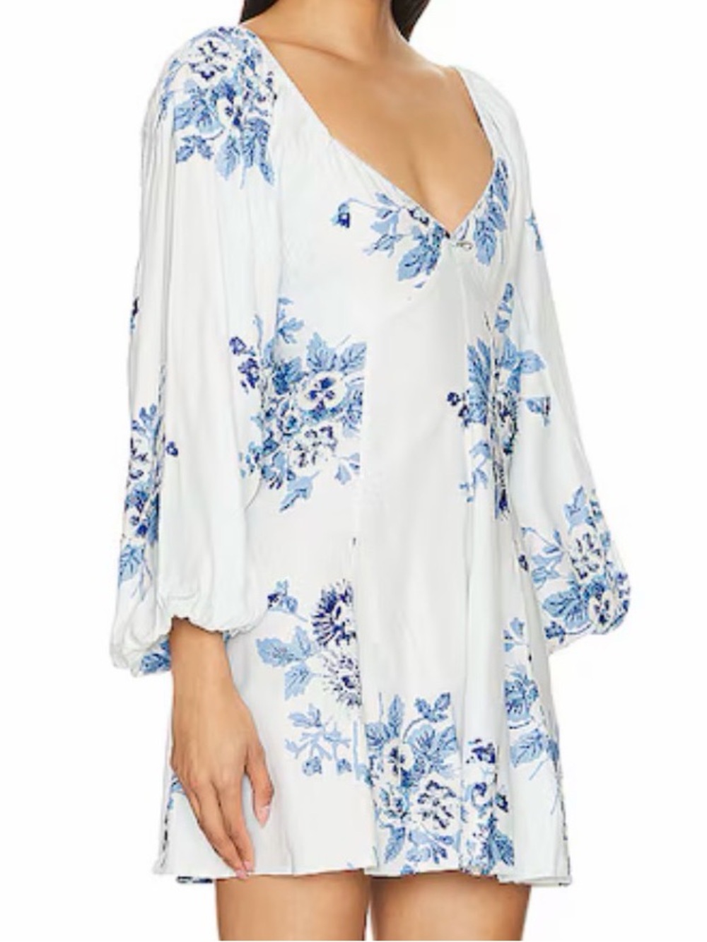 Free People Blue Floral Boho Mini Dress New With Tags 🌷
